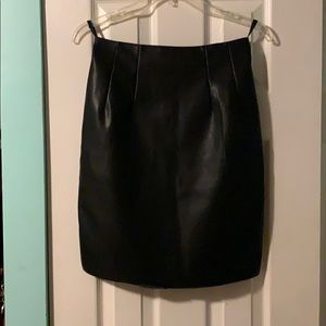 Black Contemporary leather skirt